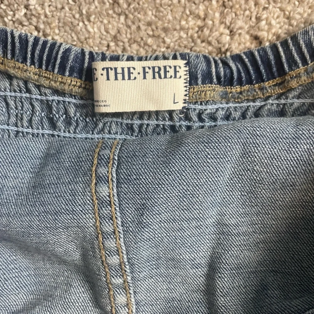 We The Free - Je Suis Pret Barrel Denim Jumpsuit - Size large - Picture 2 of 13